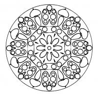 Круглый узор круги и цветы Раскраски для взрослых антистресс