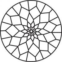 Узор в круге из геометрических фигур Раскраски антистресс фото