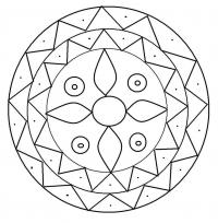 Треугольники по кругу узор Раскраски антистресс фото
