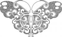 Бабочка из геометрических фигур Картинки антистресс раскраски