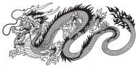 Огромный китайский извивающийся дракон Картинки антистресс раскраски