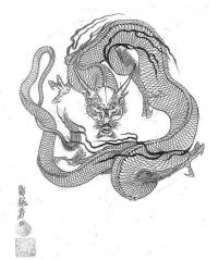 Китайский дракон Раскраски для взрослых скачать
