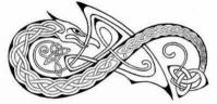 Кельтский дракон Картинки антистресс раскраски