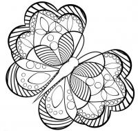 Бабочка с узорами Раскраски для медитации