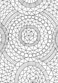 Круги треугольники и линии Раскраски для медитации