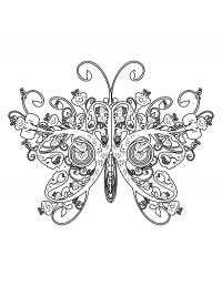 Бабочка Картинки антистресс раскраски