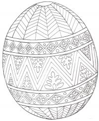 Узор на яйце Раскраски антистресс распечатать