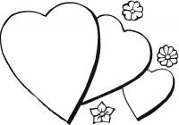 Три сердца и цветы Раскраски антистресс бесплатно