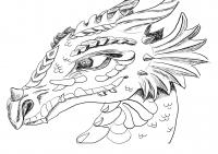Голова дракона Раскраски для взрослых скачать